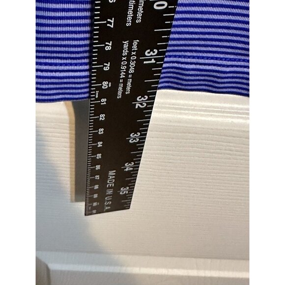 Greyson Men’s Golf Wolf Polo Shirt XXL Blue & White Stripe Stretch Performance - Picture 6 of 12